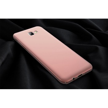 Пластиковый непрозрачный матовый чехол с улучшенной защитой элементов корпуса для Samsung Galaxy A3 (2017)  Розовый