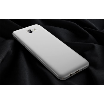 Пластиковый непрозрачный матовый чехол с улучшенной защитой элементов корпуса для Samsung Galaxy A3 (2017)  Белый