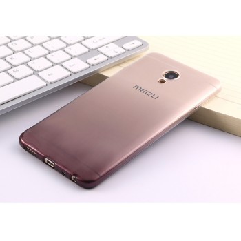 Силиконовый глянцевый полупрозрачный градиентный чехол для Meizu M5 Note  Фиолетовый