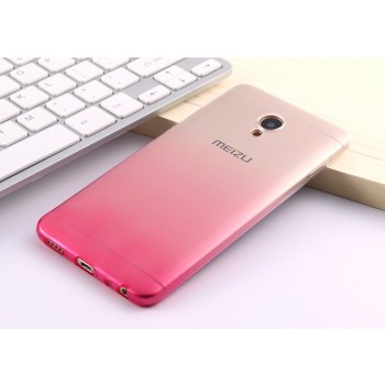 Силиконовый глянцевый полупрозрачный градиентный чехол для Meizu M5 Note  Пурпурный