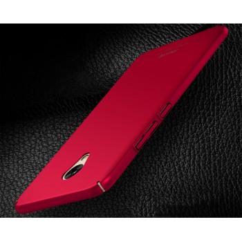 Пластиковый непрозрачный матовый чехол с улучшенной защитой элементов корпуса для Meizu M5  Красный