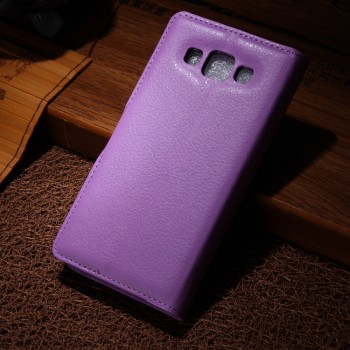 Чехол портмоне подставка на магнитной защелке для Samsung Galaxy A5 Фиолетовый