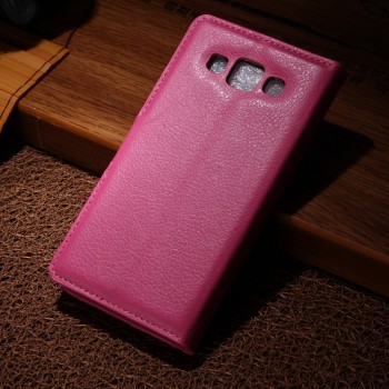 Чехол портмоне подставка на магнитной защелке для Samsung Galaxy A5 Пурпурный