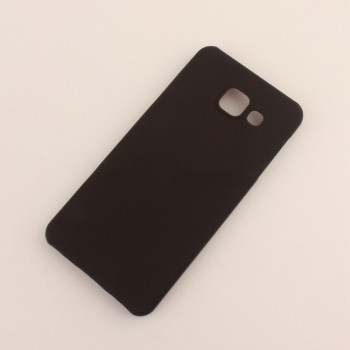 Пластиковый непрозрачный матовый чехол для Samsung Galaxy A3 (2016) Черный