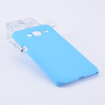 Пластиковый непрозрачный матовый чехол для Samsung Galaxy J3 (2016) Голубой