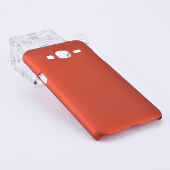 Пластиковый непрозрачный матовый чехол для Samsung Galaxy J3 (2016) Красный