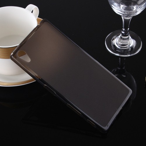 Силиконовый матовый полупрозрачный чехол для Sony Xperia Z5 Premium, цвет Черный