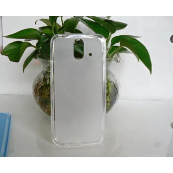 Силиконовый матовый полупрозрачный чехол для HTC One E8 Белый