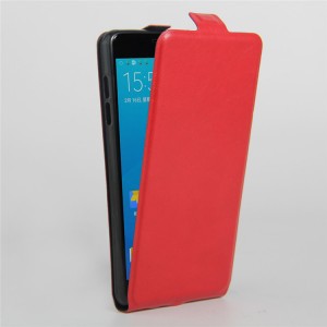 Чехол вертикальная книжка на силиконовой основе с отсеком для карт на магнитной защелке для Samsung Galaxy A5 (2016) Красный
