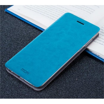 Чехол горизонтальная книжка подставка на силиконовой основе для Xiaomi Mi5S Голубой