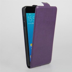 Чехол вертикальная книжка на силиконовой основе с отсеком для карт на магнитной защелке для Samsung Galaxy A5 Фиолетовый