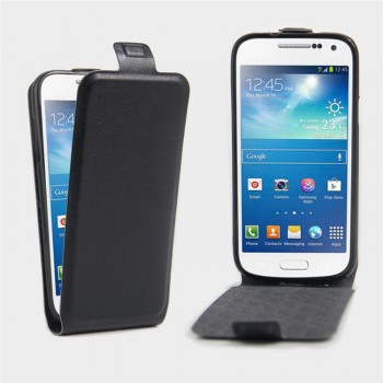 Чехол вертикальная книжка на силиконовой основе на магнитной защелке для Samsung Galaxy S4 Mini Черный
