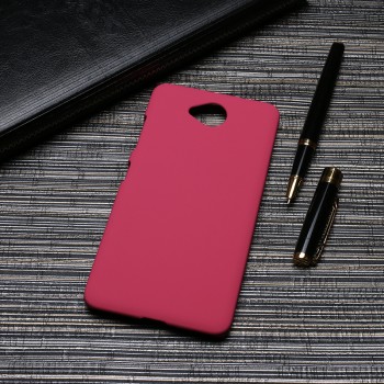 Пластиковый непрозрачный матовый чехол для Microsoft Lumia 650  Розовый