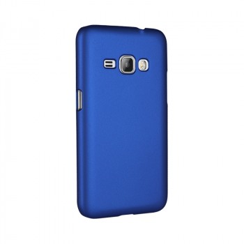 Пластиковый непрозрачный матовый чехол для Samsung Galaxy J1 (2016)  Синий