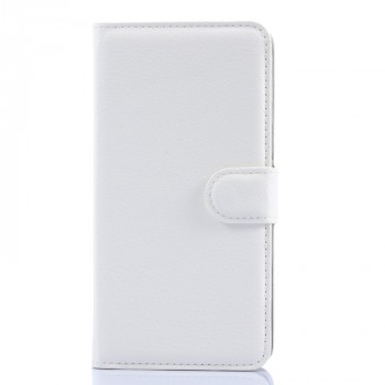 Чехол портмоне подставка на пластиковой основе на магнитной защелке для Samsung Galaxy Grand Prime Белый