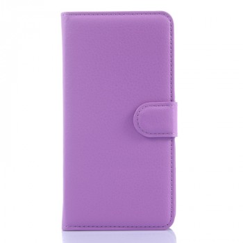 Чехол портмоне подставка на пластиковой основе на магнитной защелке для Samsung Galaxy Grand Prime Фиолетовый