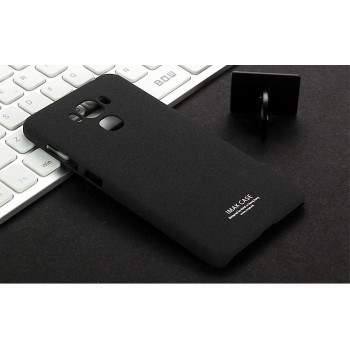 Пластиковый непрозрачный матовый чехол с повышенной шероховатостью для ASUS ZenFone 3 Max ZC553KL  Черный
