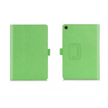 Глянцевый водоотталкивающий чехол книжка подставка с рамочной защитой экрана, крепежом для стилуса, отсеком для карт и поддержкой кисти для ASUS ZenPad 3 8.0 Z581KL  Зеленый
