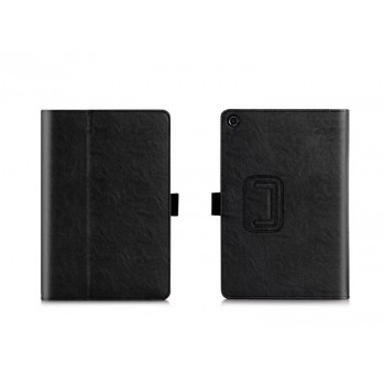Чехол книжка подставка с рамочной защитой экрана, крепежом для стилуса, отсеком для карт и поддержкой кисти для ASUS ZenPad 3S 10/10 LTE Черный