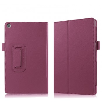 Чехол книжка подставка с рамочной защитой экрана и крепежом для стилуса для ASUS ZenPad 3S 10 Фиолетовый