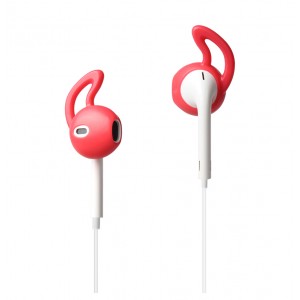 Антискользящие спортивные силиконовые накладки для наушников EarPods Красный