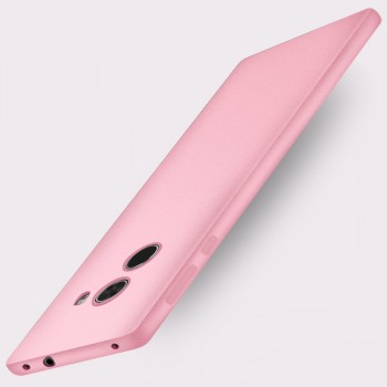 Силиконовый матовый непрозрачный чехол с нескользящим софт-тач покрытием для Xiaomi Mi Mix  Розовый