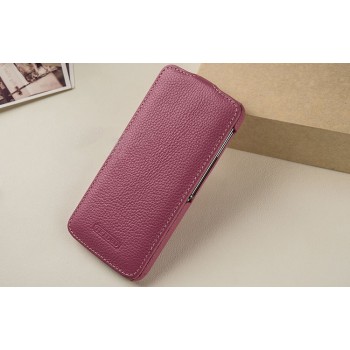 Кожаный чехол вертикальная книжка (премиум нат. кожа) для Blackberry DTEK60  Розовый