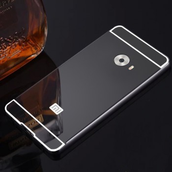 Двухкомпонентный чехол c металлическим бампером с поликарбонатной накладкой и зеркальным покрытием для Xiaomi Mi Note 2