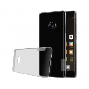 Силиконовый глянцевый полупрозрачный чехол с улучшенной защитой элементов корпуса (заглушки) для Xiaomi Mi Note 2 Серый