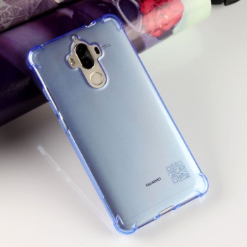 Силиконовый матовый полупрозрачный чехол с усиленными углами для Huawei Mate 9  Синий
