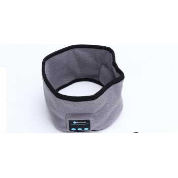 Спортивная флисовая повязка с наушниками, микрофоном и функцией беспроводной bluetooth 3.0 гарнитуры Серый