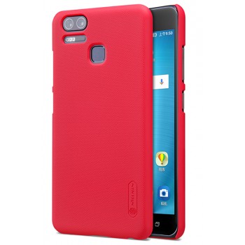 Пластиковый непрозрачный матовый нескользящий премиум чехол с повышенной шероховатостью для Asus ZenFone 3 Zoom Красный
