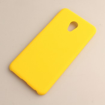 Пластиковый непрозрачный матовый чехол для Meizu MX6 Желтый
