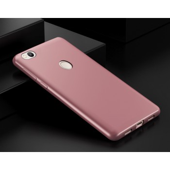 Силиконовый матовый непрозрачный чехол для Xiaomi RedMi 4X  Розовый