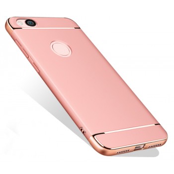 Сборный матовый пластиковый чехол для Xiaomi RedMi 4X Розовый