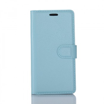 Чехол портмоне подставка для Samsung Galaxy S8 Plus с магнитной защелкой и отделениями для карт Голубой