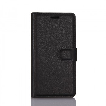 Чехол портмоне подставка для Samsung Galaxy S8 Plus с магнитной защелкой и отделениями для карт Черный