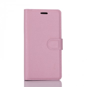 Чехол портмоне подставка для HTC U Play с магнитной защелкой и отделениями для карт Розовый