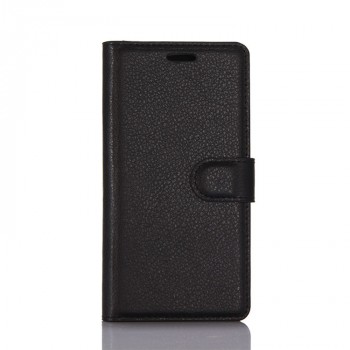 Чехол портмоне подставка для HTC U Play с магнитной защелкой и отделениями для карт Черный