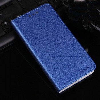 Чехол горизонтальная книжка текстура Линии на пластиковой основе с отсеком для карт для Huawei P10  Синий