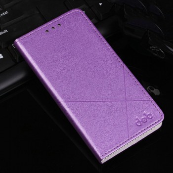 Чехол горизонтальная книжка текстура Линии на пластиковой основе с отсеком для карт для Huawei P10  Фиолетовый