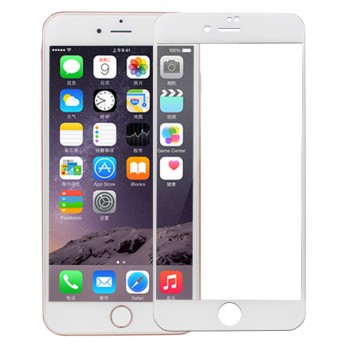 Полноэкранное ультратонкое износоустойчивое сколостойкое олеофобное защитное стекло-пленка для Iphone 7 Plus/8 Plus Белый