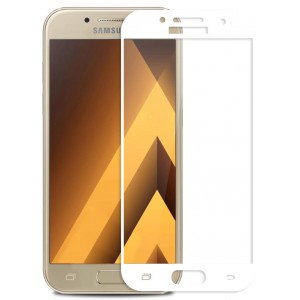 3D полноэкранное ультратонкое износоустойчивое сколостойкое олеофобное защитное стекло для Samsung Galaxy A5 (2017) Белый