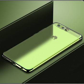 Силиконовый глянцевый полупрозрачный чехол для Huawei P10  Зеленый