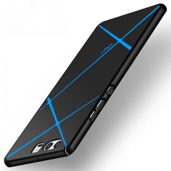 Пластиковый непрозрачный матовый чехол с текстурным покрытием Металл для Huawei P10 Черный