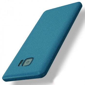 Силиконовый матовый непрозрачный чехол с нескользящими гранями и нескользящим софт-тач покрытием для HTC U Ultra  Голубой
