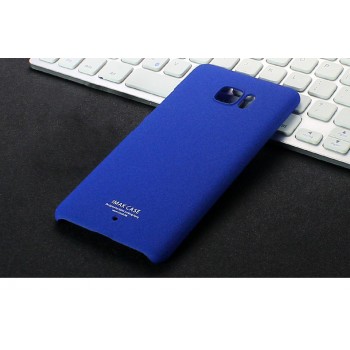 Пластиковый непрозрачный матовый нескользящий премиум чехол с повышенной шероховатостью для HTC U Ultra  Синий