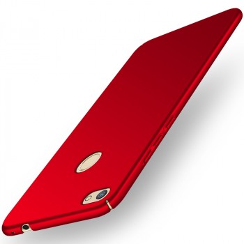 Пластиковый непрозрачный матовый нескользящий премиум чехол с улучшенной защитой элементов корпуса для Huawei Honor 8 Lite Красный