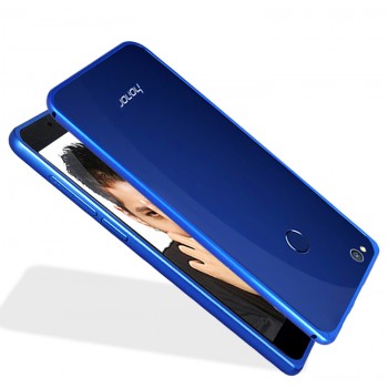 Металлический округлый бампер сборного типа на винтах для Huawei Honor 8 Lite Синий