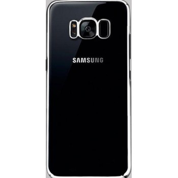 Силиконовый глянцевый полупрозрачный чехол Металлик для Samsung Galaxy S8 Plus Белый